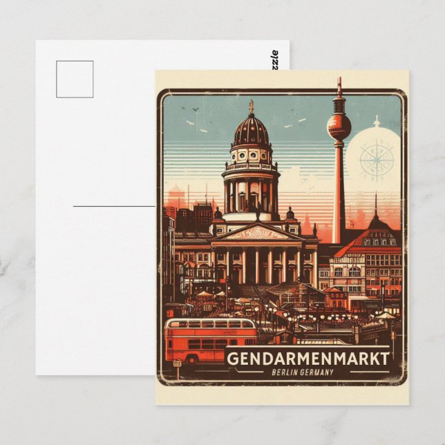 Gendarmenmarkt Berlin square - the Konzerthaus Postcard (Front/Back)