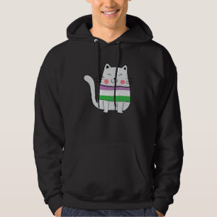 Gendequeer Flag LGBTQ Cats Pride Cat  1 Hoodie