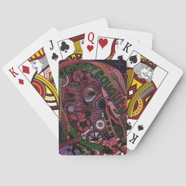 Gender equality poker cards (Back)