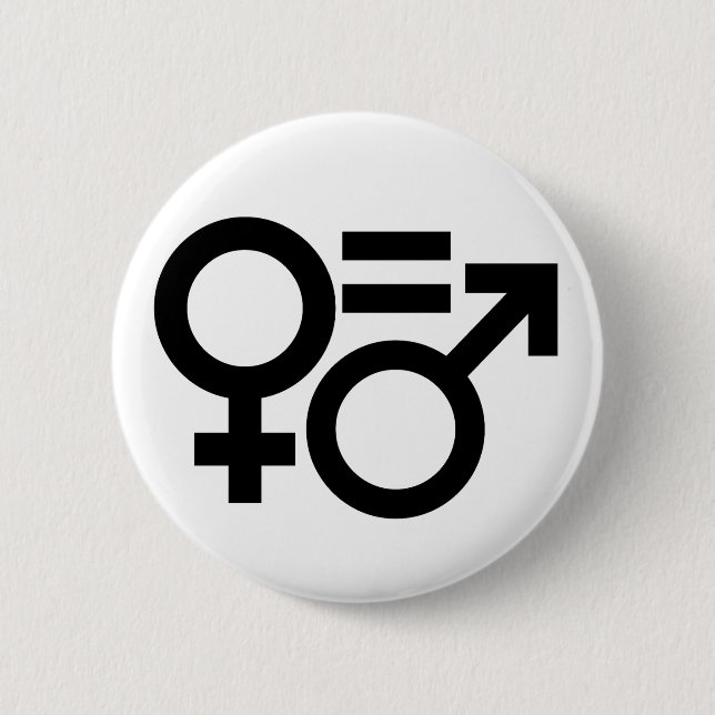 Gender Equality Symbols Button (Front)