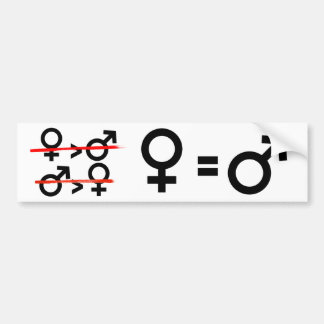 Gender Equality - Women are Equal to Men -- Femini Bumper Sticker
