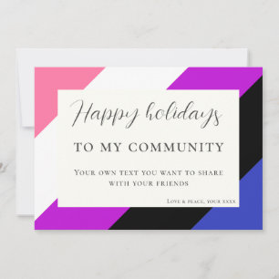 Gender fluid congratulation christmas Holiday Card