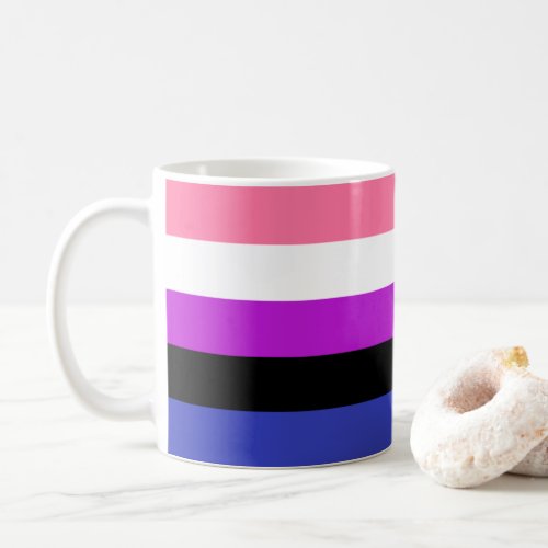 Gender Fluid Flag Colors Coffee Mug