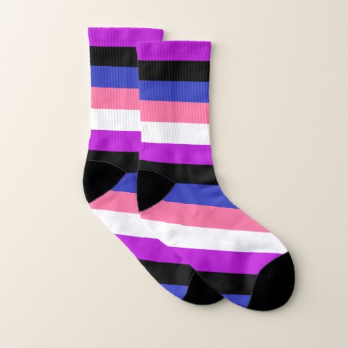 Gender Fluid Flag colors Socks