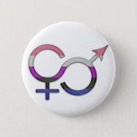Gender Fluid Symbol In Pride Flag Colors Button at Zazzle