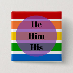 Gender Identity Button -- He/Him/His