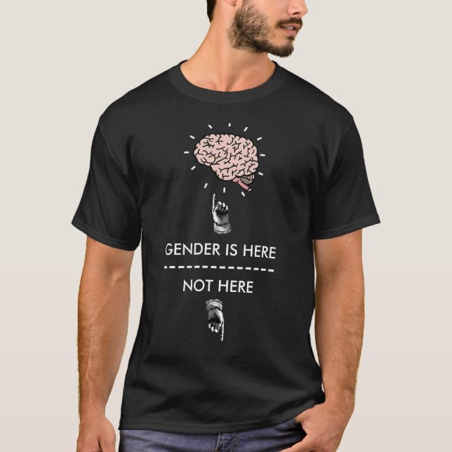 Gender Identity Funny Illustrative   T-Shirt (Front)