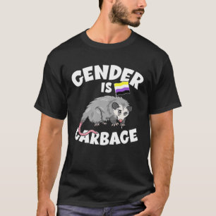 Gender Is Garbage Gender-Fluid Non-Binary LGBTQ Fl T-Shirt