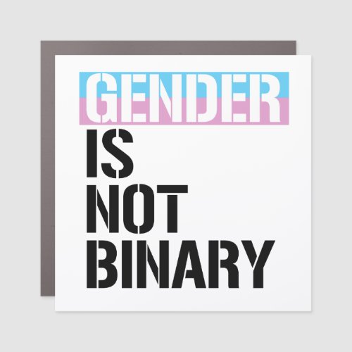 Gender is not Binary Car Magnet