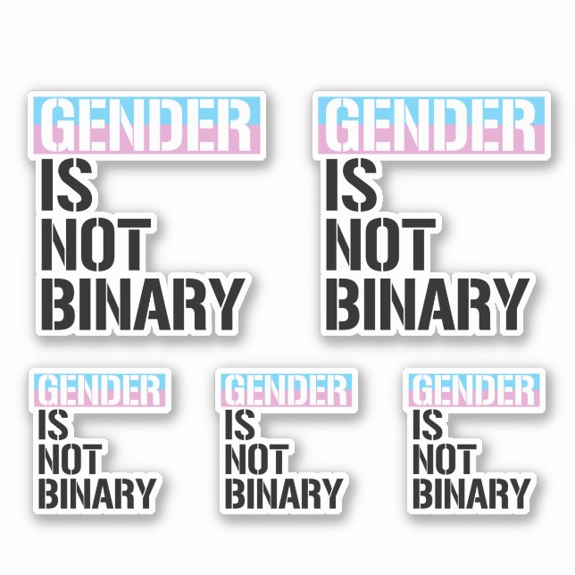 Gender is not Binary Sticker (Front)