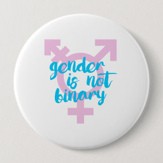 Gender is not Binary - Trans Symbol - - Button