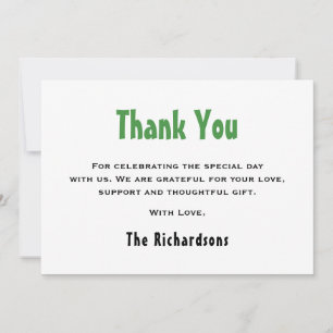 Gender Neutral 1st Birthday One-A-Saurus Dinosaur Thank You Card