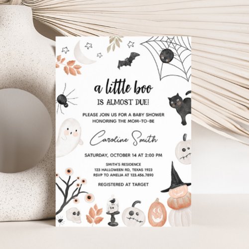 Gender Neutral A Little Boo Baby Shower Invitation