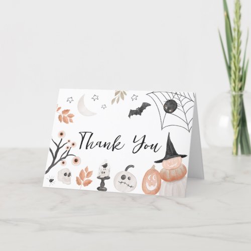 Gender Neutral A Little Boo Baby Shower Thank You Card