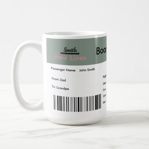 Gender Neutral Air Ticket Pregnancy Announcement  Coffee Mug