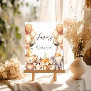 Gender neutral Animals baby shower favors Poster