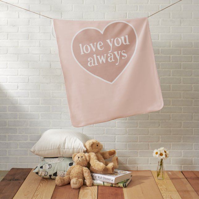 Gender Neutral Baby Blanket with Heart (In Situ)