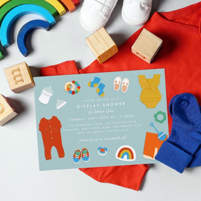 Gender Neutral Baby Gifts Display Shower Invitation (Creator Uploaded)
