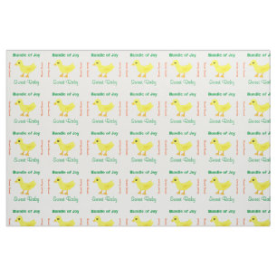Gender Neutral Baby Green Orange Yellow Ducky Fabric