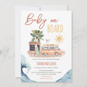 Gender Neutral Baby on Board Baby Shower Invitation