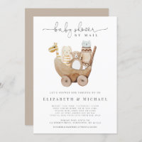 Gender Neutral Baby Shower By Mail Boho Watercolor Invitation