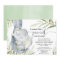 Gender neutral baby shower, elephant greenery gold