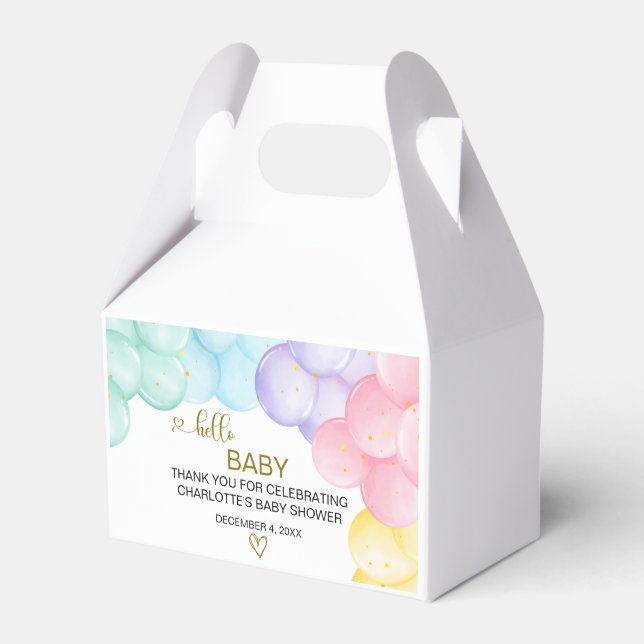 Gender Neutral Baby Shower Favor Box (Front Side)