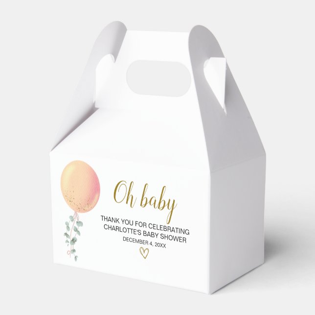 Gender Neutral Baby Shower Favor Box (Front Side)