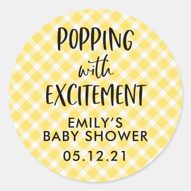 Gender Neutral Baby Shower Favor Stickers (Front)