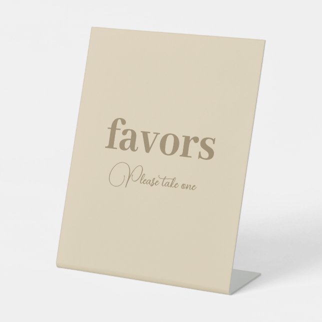 Gender Neutral Baby Shower Favors Pedestal Sign (Front)