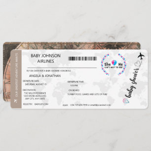 Gender Neutral Baby Shower Gender Reveal Invitation