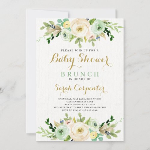 Gender neutral baby shower invitation