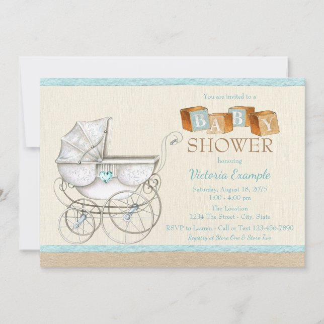 Gender Neutral Baby Shower Invitations (Front)