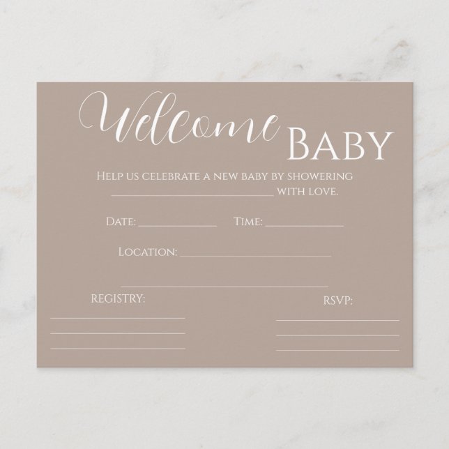 Gender Neutral Baby Shower Invite (Front)