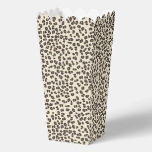 Gender Neutral Baby Shower Leopard Print Popcorn Favor Boxes