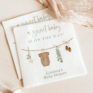 Gender Neutral Baby Shower Napkins, Gender Reveal  Napkins