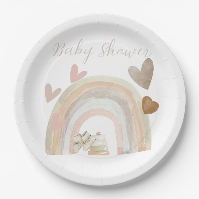 Gender Neutral Baby Shower  Paper Plates (Front)