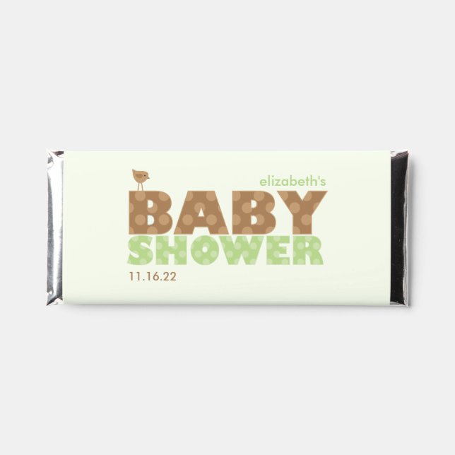Gender Neutral Baby Shower Personalized  Hershey Bar Favors (Front)