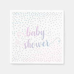 Gender Neutral Baby Shower Pink Blue Confetti Napkins
