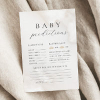 Gender Neutral Baby Shower Prediction Advice Game