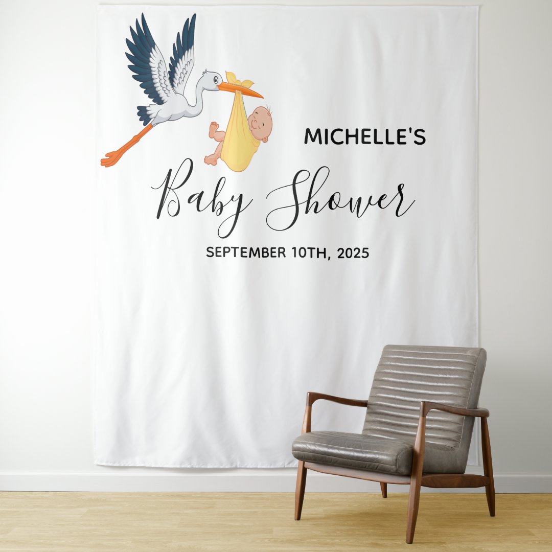 Gender Neutral Baby Shower Stork Photo Backdrop Zazzle Gender Neutral Baby Shower Stork Photo Backdrop R01ca23ecbd4d4f25a8282a9a206ee224 E375r 1080