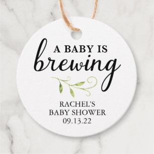 Gender Neutral Baby Shower Tea, Coffee, Beer Favor Tags