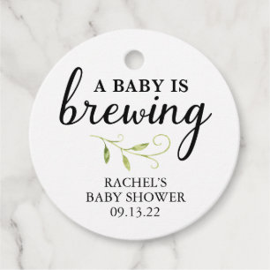 Gender Neutral Baby Shower Tea, Coffee, Beer Favor Tags