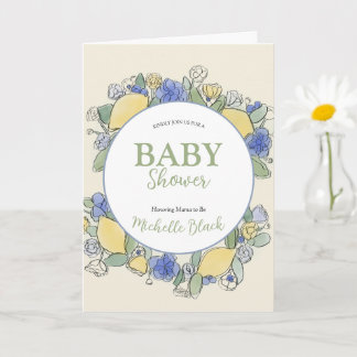 Gender Neutral Baby Shower Watercolor Floral Card