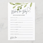Moon Starts Hopes & Wishes Boy Baby Shower Card