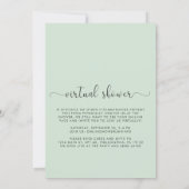 Gender Neutral Baby Shower With Virtual Option Invitation (Back)
