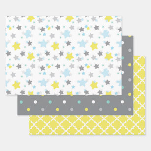 yellow and grey wrapping paper