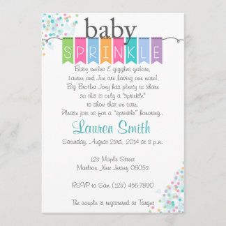Gender Neutral Baby Sprinkle Invitations