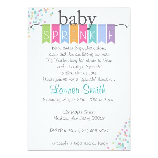 Gender Neutral Baby Sprinkle Invitations | Zazzle.com