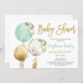 Gender Neutral balloons Baby Shower Invitation (Front/Back)